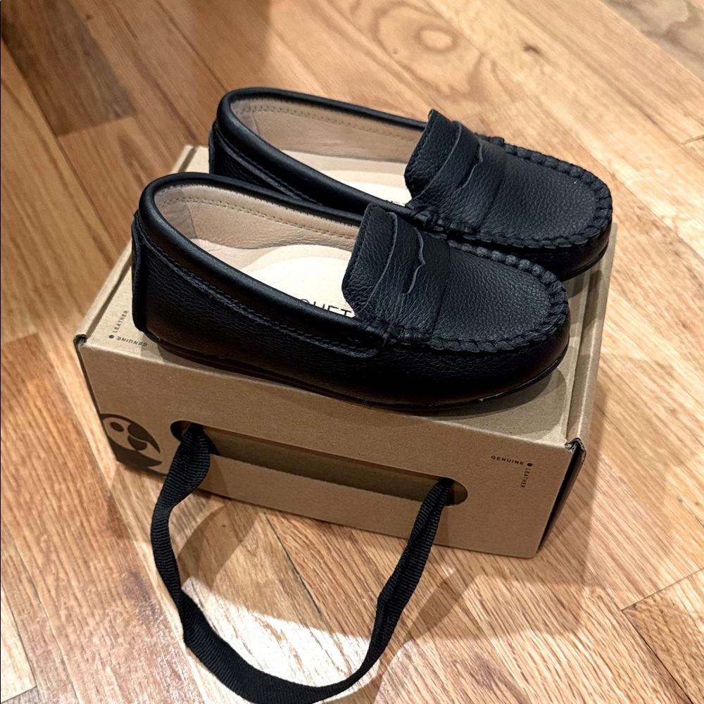 Classic Black Kids Dress Loafers
